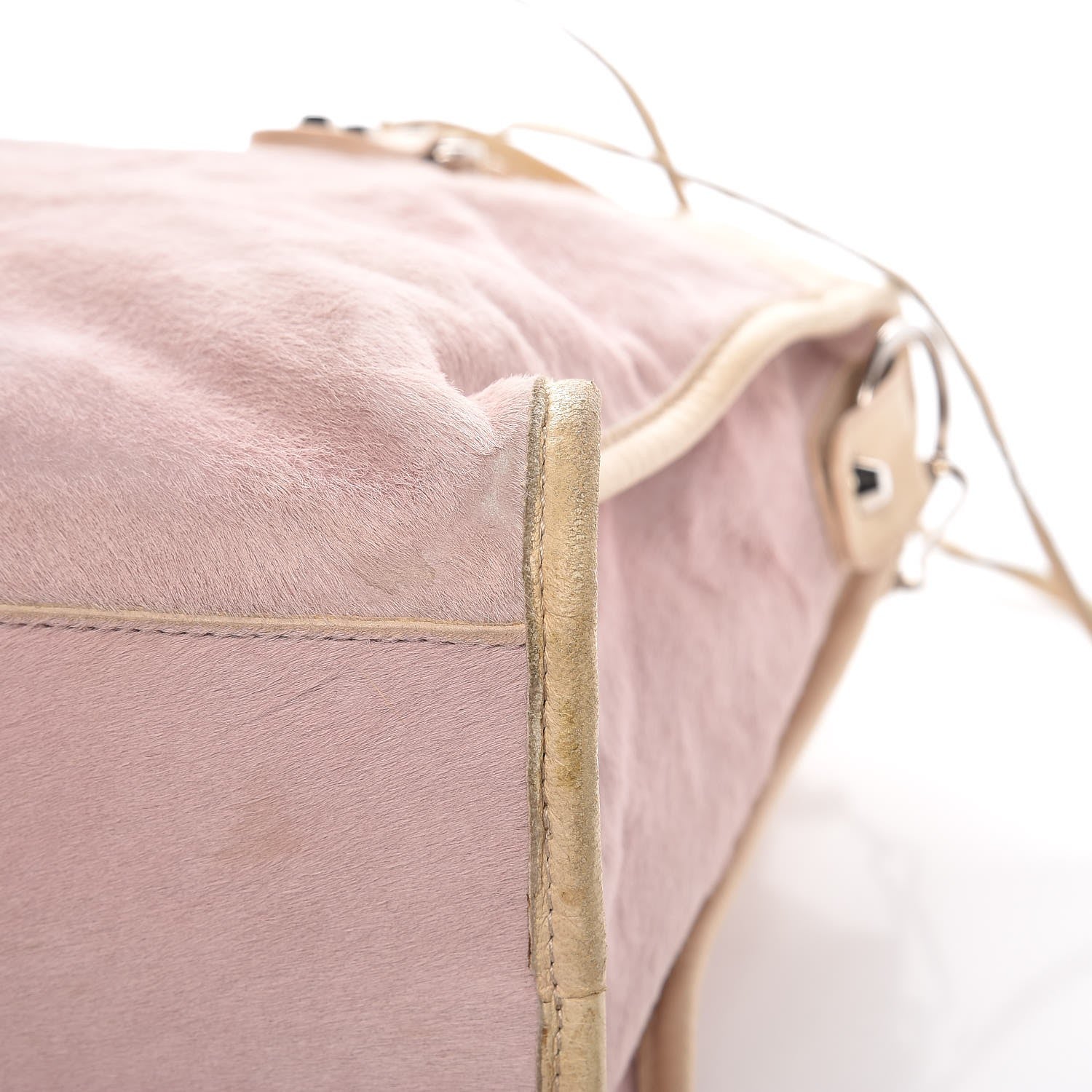 Balenciaga Chevre Pony Hair Classic Silver Hardware City Pale Rose 16 of 18