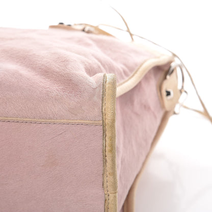 Balenciaga Chevre Pony Hair Classic Silver Hardware City Pale Rose 16 of 18