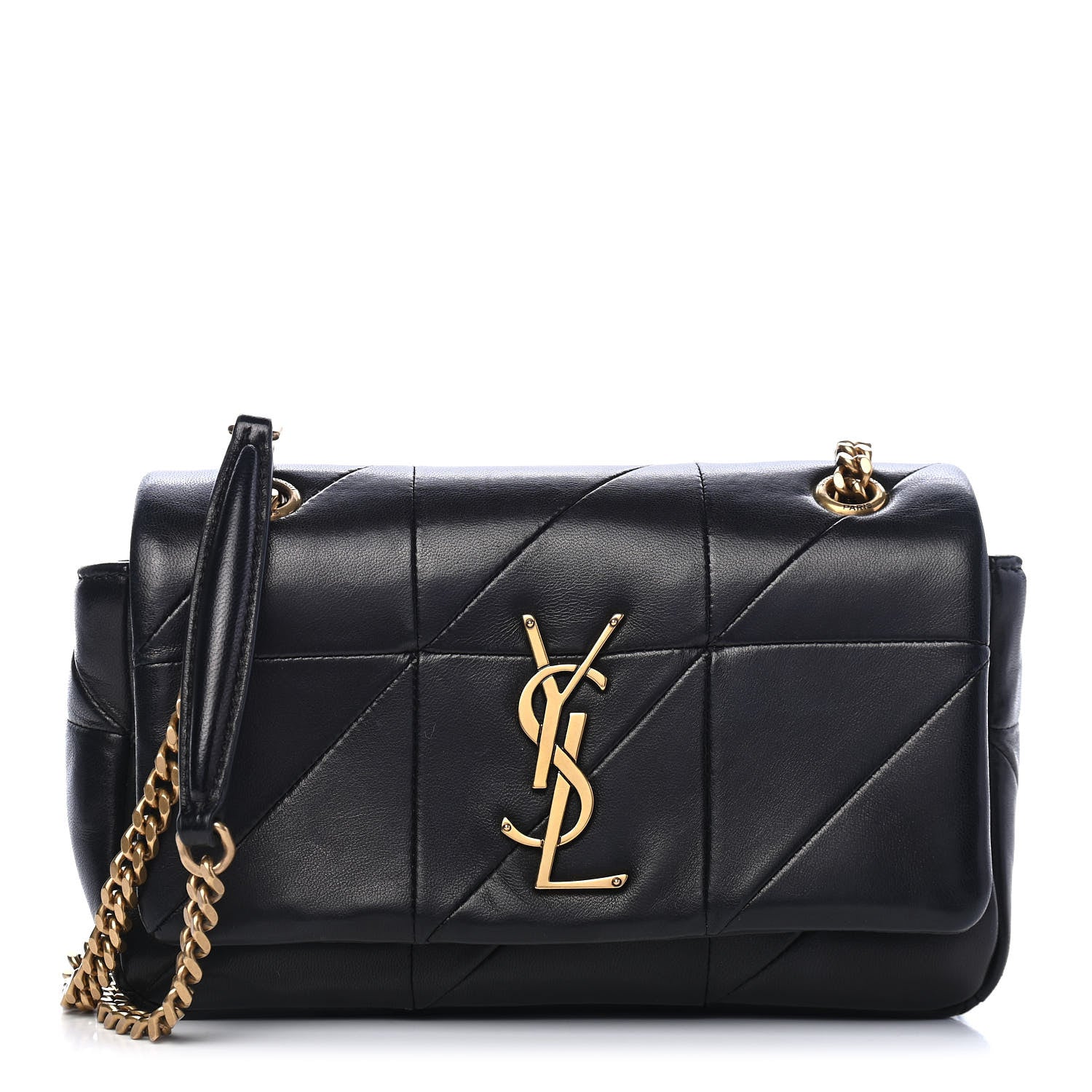 Saint Laurent Lambskin Patchwork Monogram Small Jamie Black 1 of 10