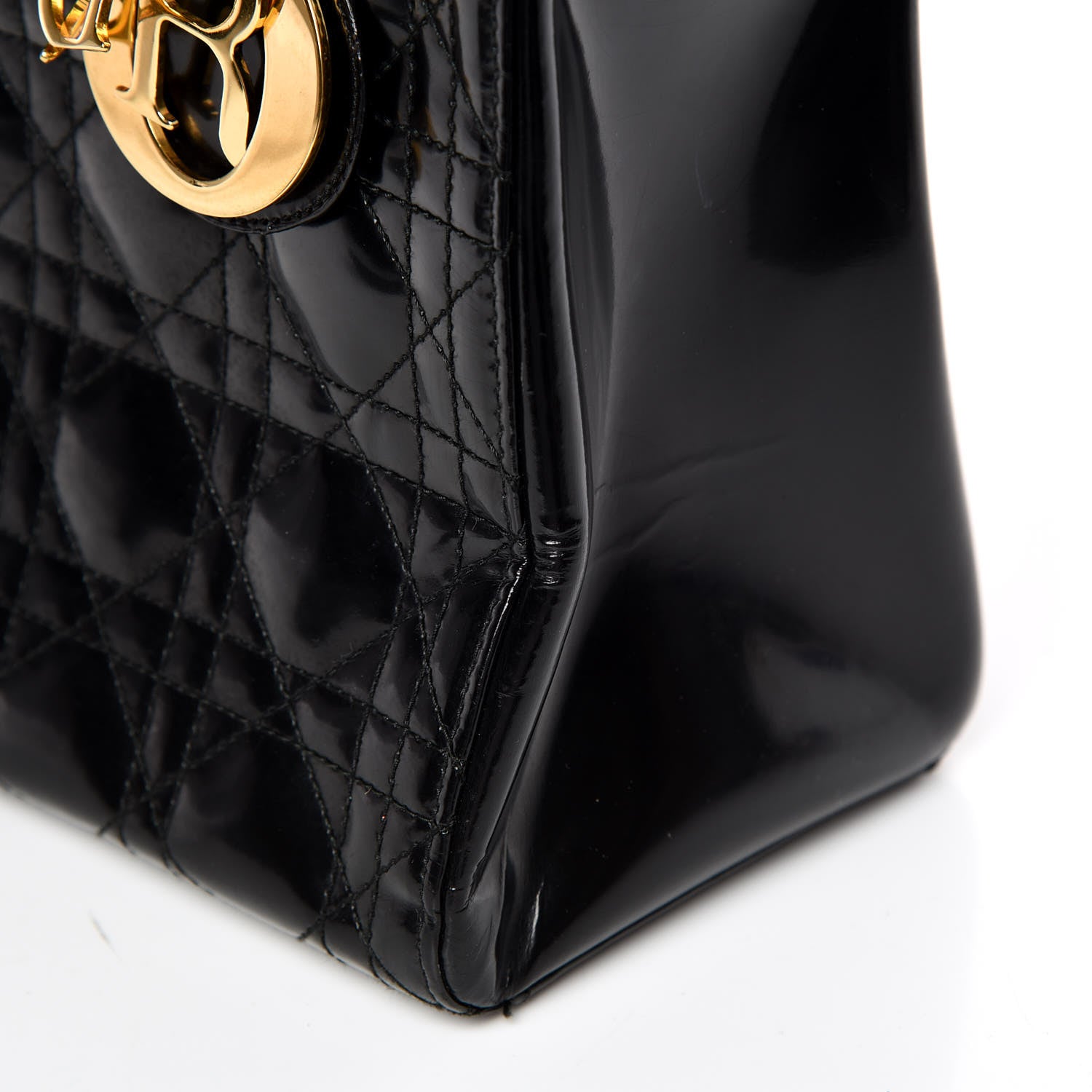 Christian Dior Patent Cannage Medium Lady Dior Black 9 of 15