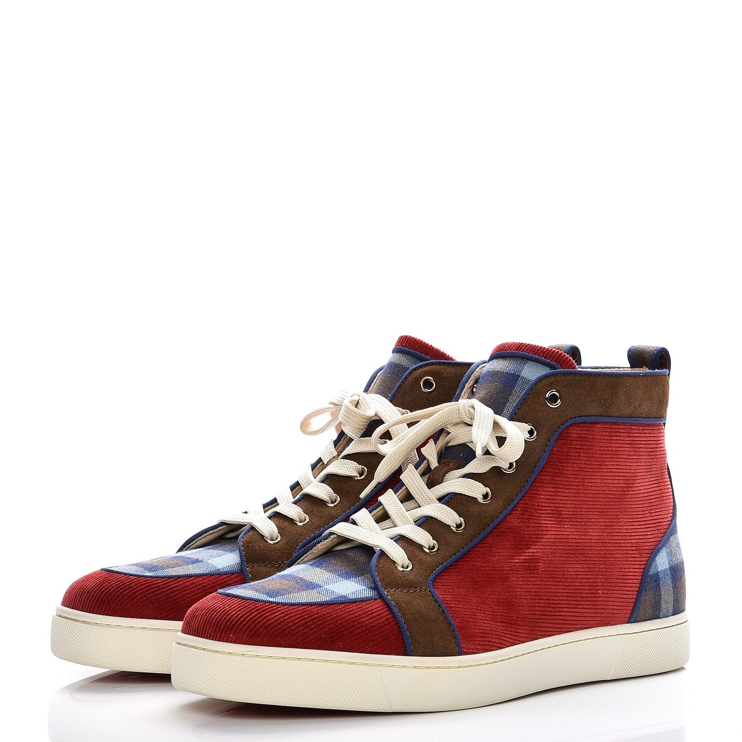 Mens Corduroy Plaid Rantus Orlato Sneakers 47.5 Rouge DM Blue
