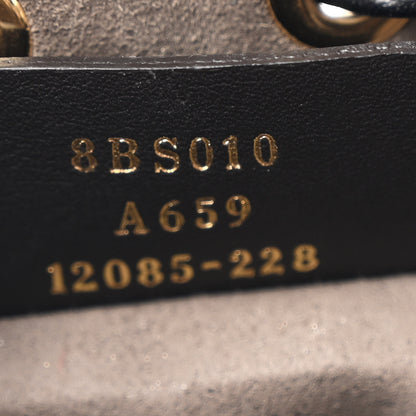 Fendi Vitello Liberty F is Fendi Bi-Color FF 1974 Embossed Mini Mon Tresor Bucket Bag Maya Black 7 of 10