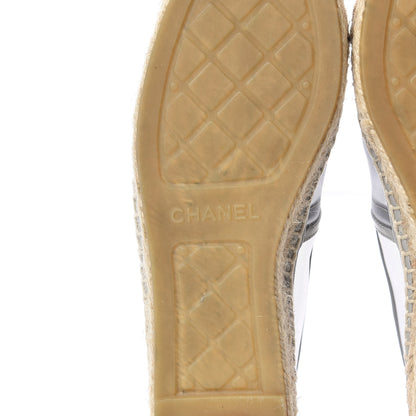 Chanel Mesh Grosgrain CC Espadrilles 36 Grey 6 of 10