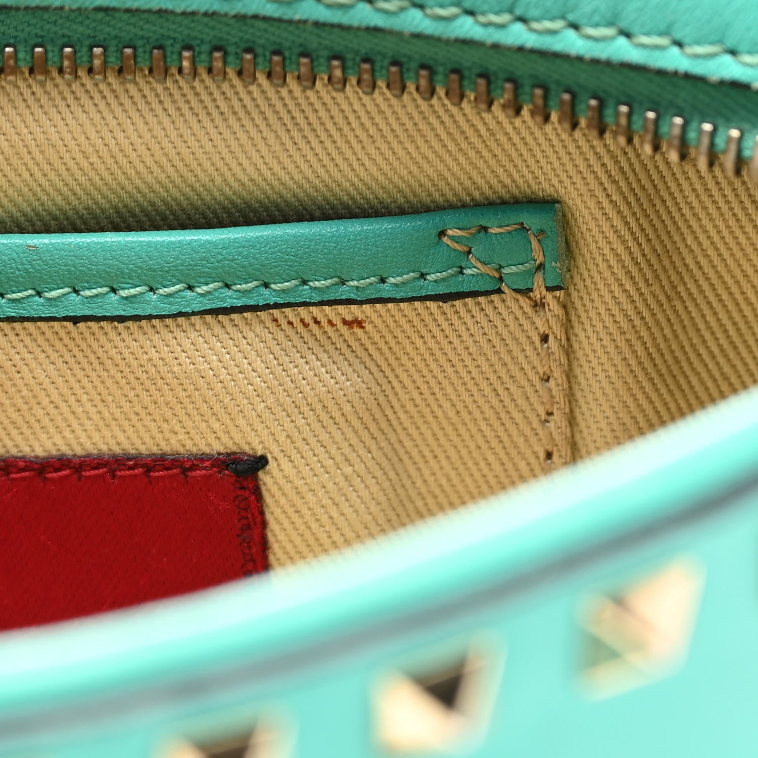 Valentino Garavani Calfskin Rockstud Camera Crossbody Bag Opaline Green 10 of 11