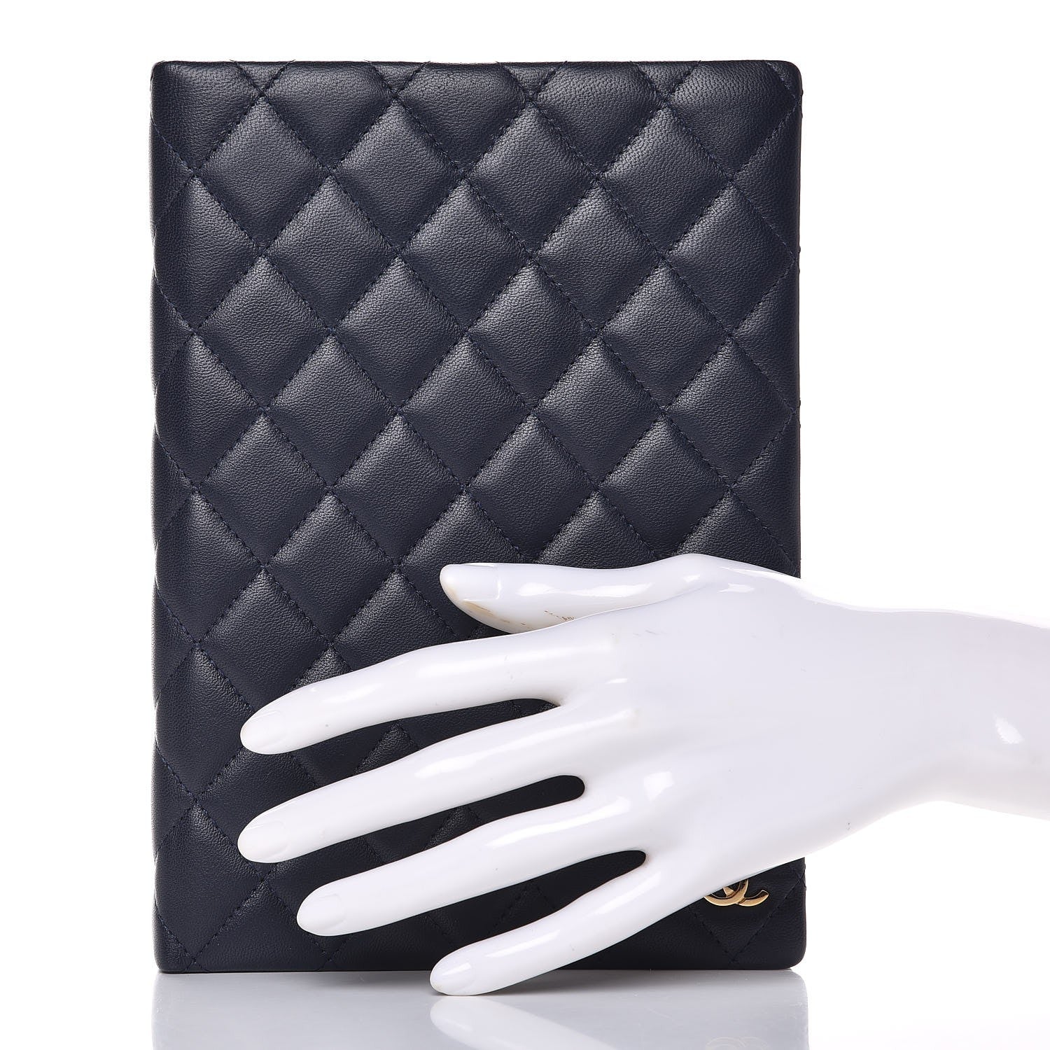 Chanel Lambskin Quilted Notebook Navy 2 of 5