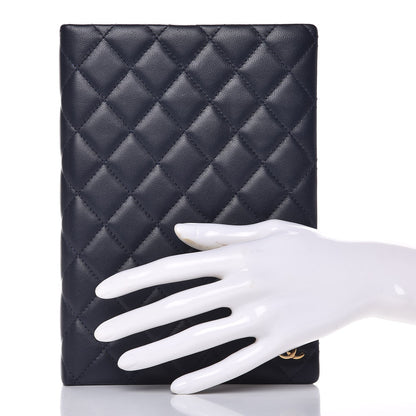 Chanel Lambskin Quilted Notebook Navy 2 of 5