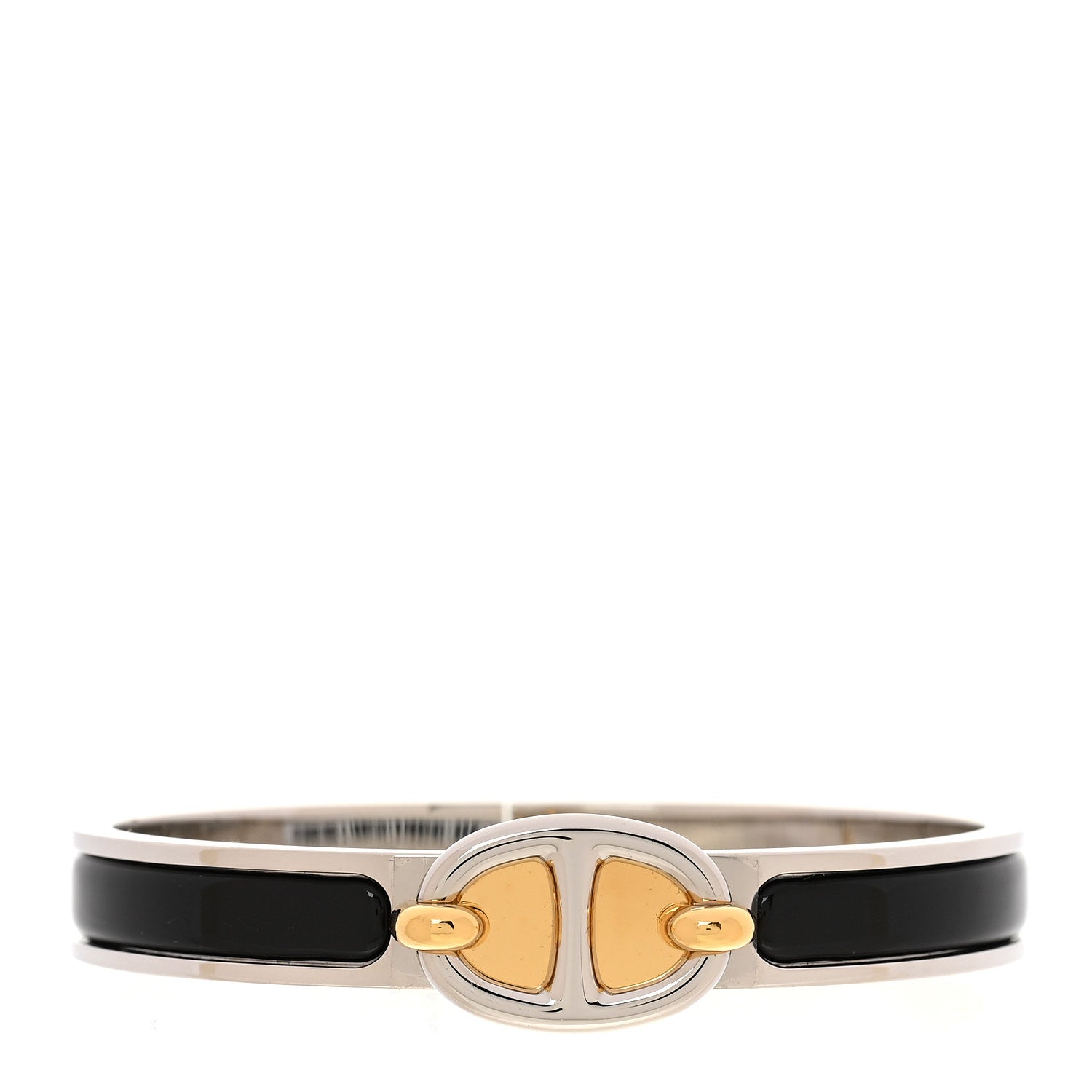 Hermes Enamel Mini Clic Chaine d'Ancre Bracelet PM Black 1 of 4