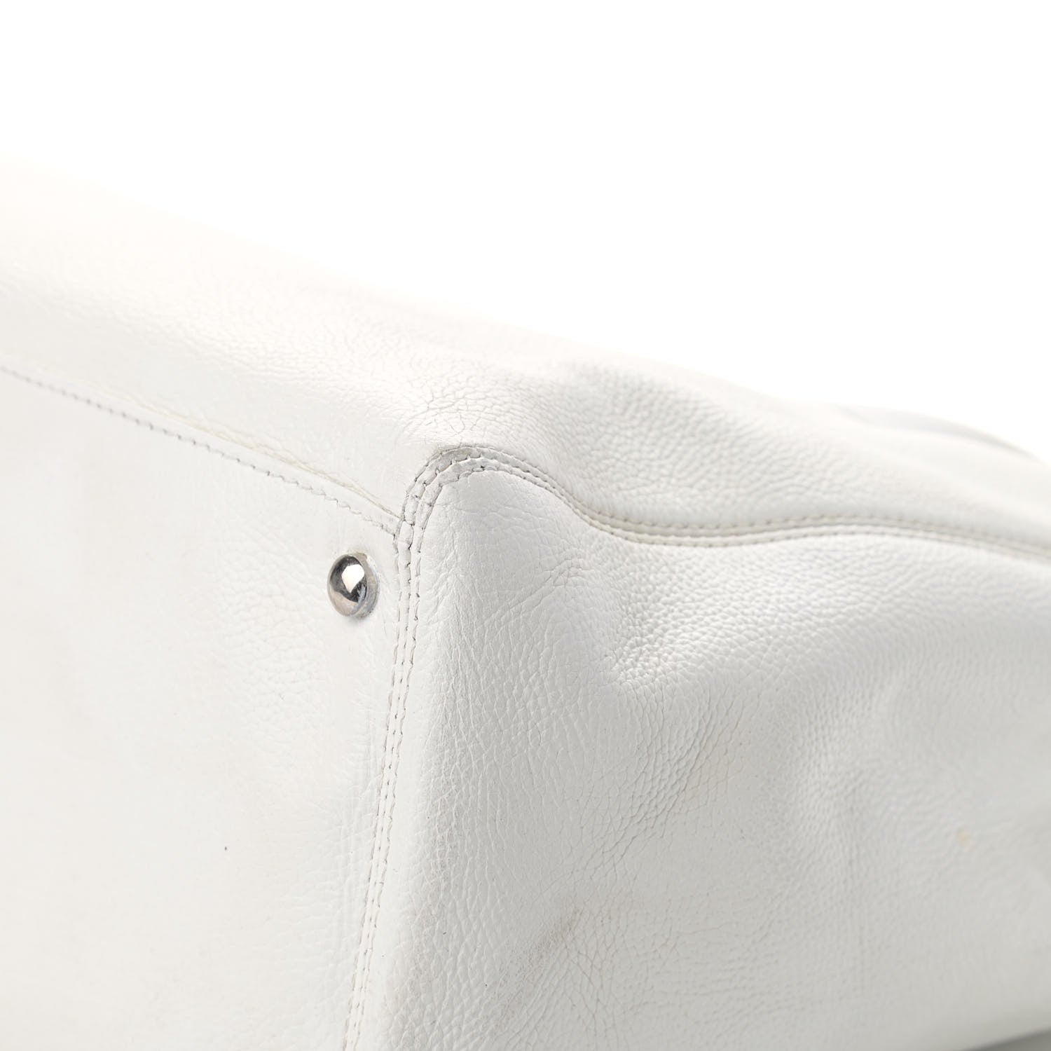 Chanel Calfskin Cerf Executive Shopper Tote White 10 of 19