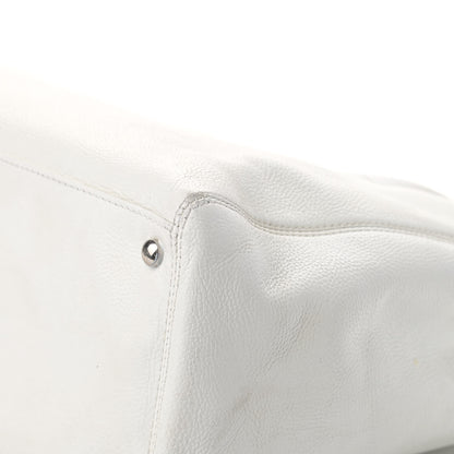 Chanel Calfskin Cerf Executive Shopper Tote White 10 of 19