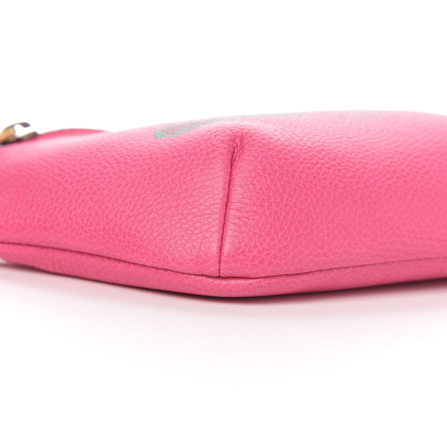 Grained Calfskin Small Logo Belt Bag Box Pink Green