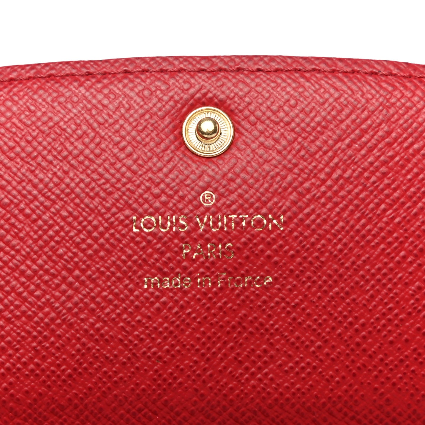 Damier Ebene Emilie Wallet Red