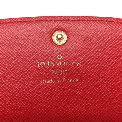 Louis Vuitton Damier Ebene Emilie Wallet Red 6 of 8