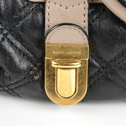 Marc Jacobs Lambskin Quilted Mini Manhattan Colorblock Stam Black Concrete 10 of 10