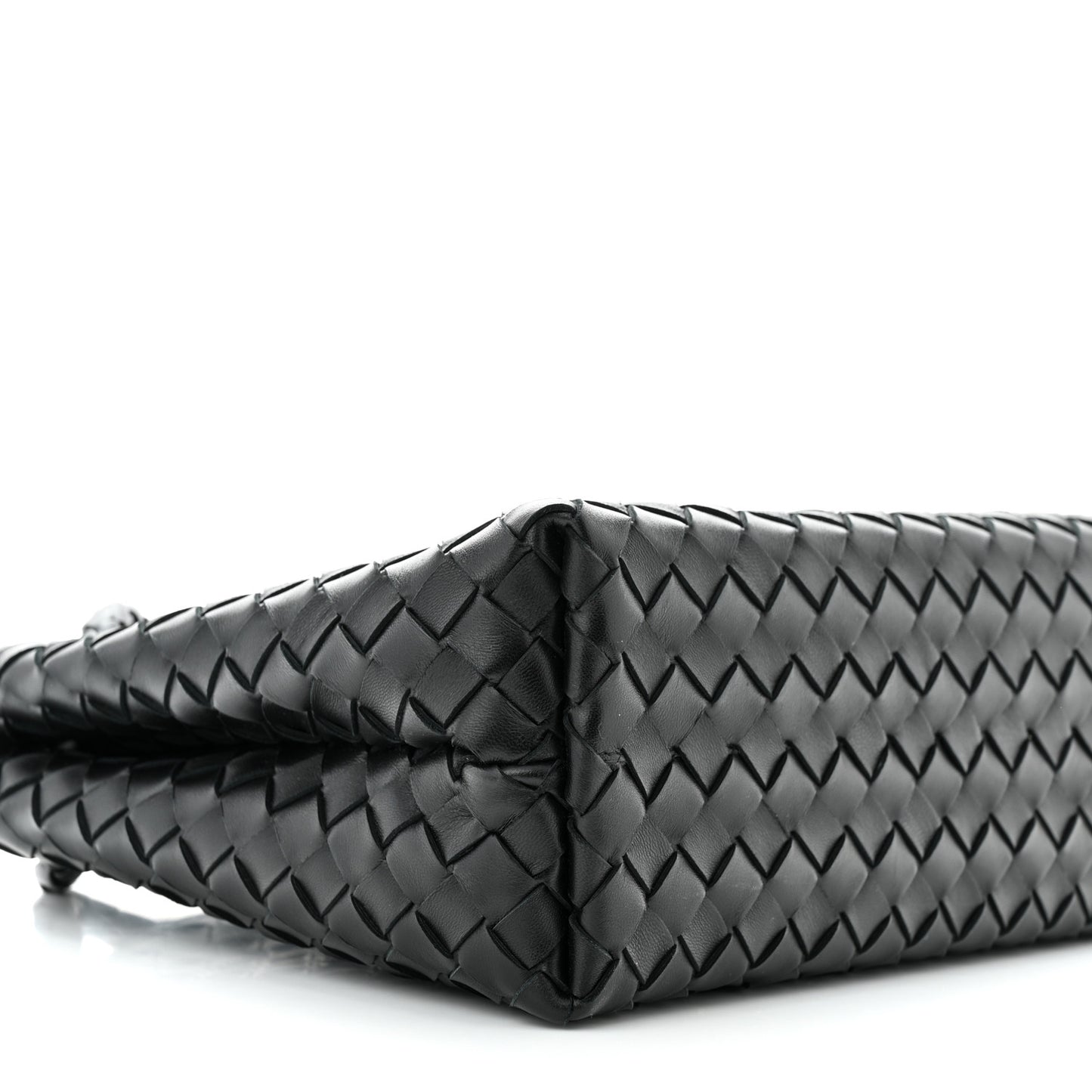 Nappa Intrecciato Medium Andiamo Shoulder Bag Black