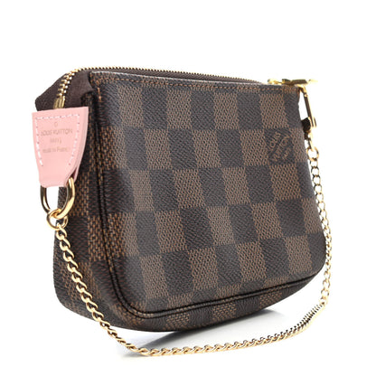 Louis Vuitton Damier Ebene 2020 Christmas Animation Big Wheel Mini Pochette Accessories Rose Ballerine 2 of 4