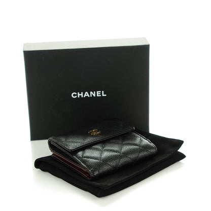Chanel Caviar Quilted Compact French Flap Wallet 4 of 8