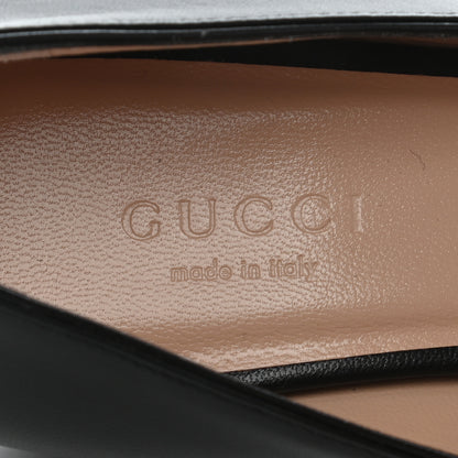 Gucci Malaga Kid GG Marmont Fringe 50mm Loafer Pumps 35 Black 6 of 8