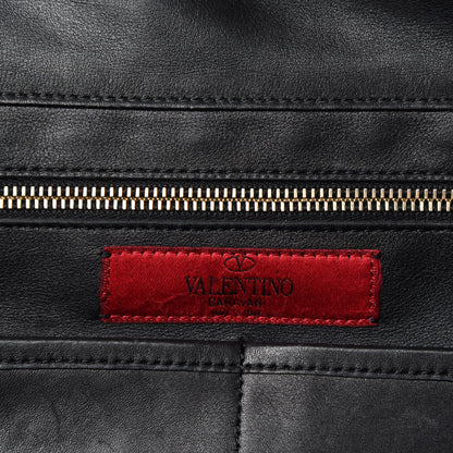 Valentino Garavani Vitello Medium Rockstud Tote Black 12 of 14