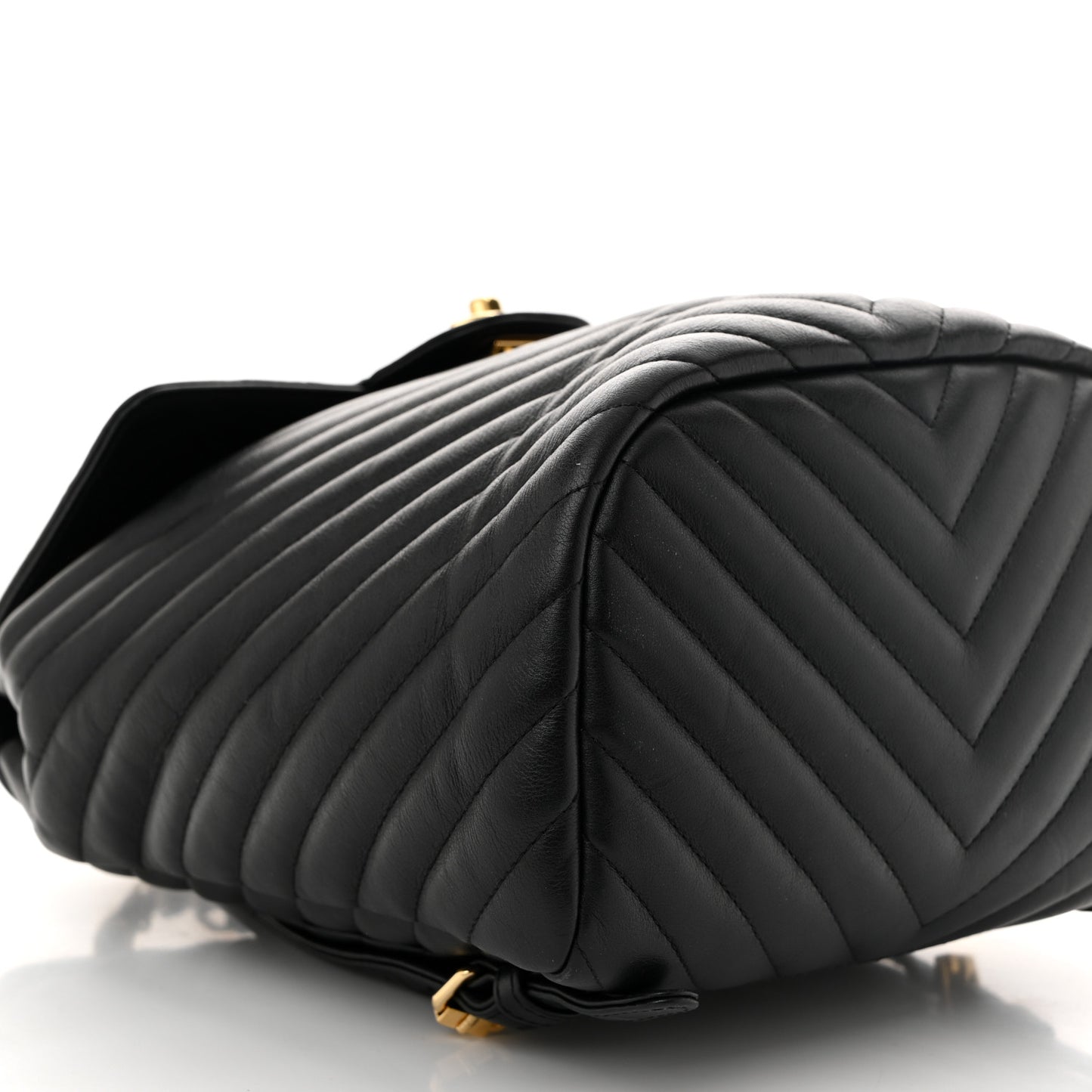 Calfskin Chevron Quilted Small Urban Spirit Backpack Black