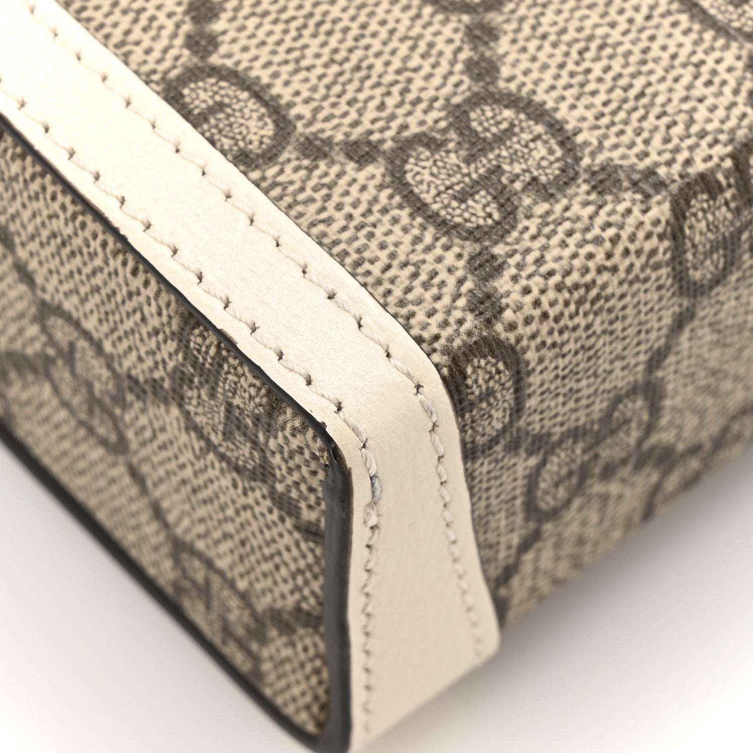 Gucci GG Supreme Monogram Azalea Calfskin Mini Horsebit 1955 Crossbody Bag Beige Ebony Mystic White 11 of 12