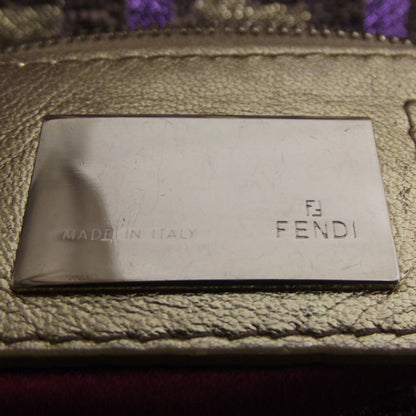 Fendi Canvas FF Baguette Gold/Purple 8 of 14