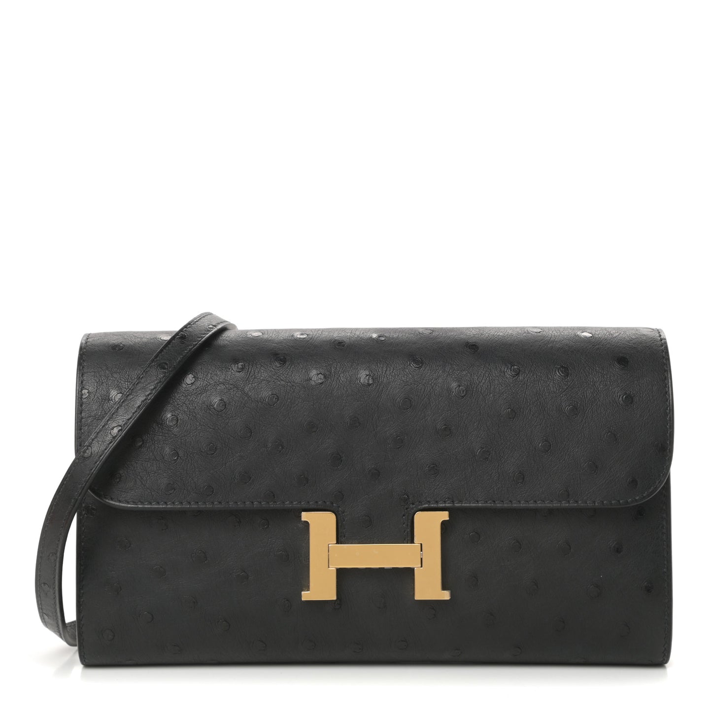 Ostrich Constance Long Wallet To Go Black