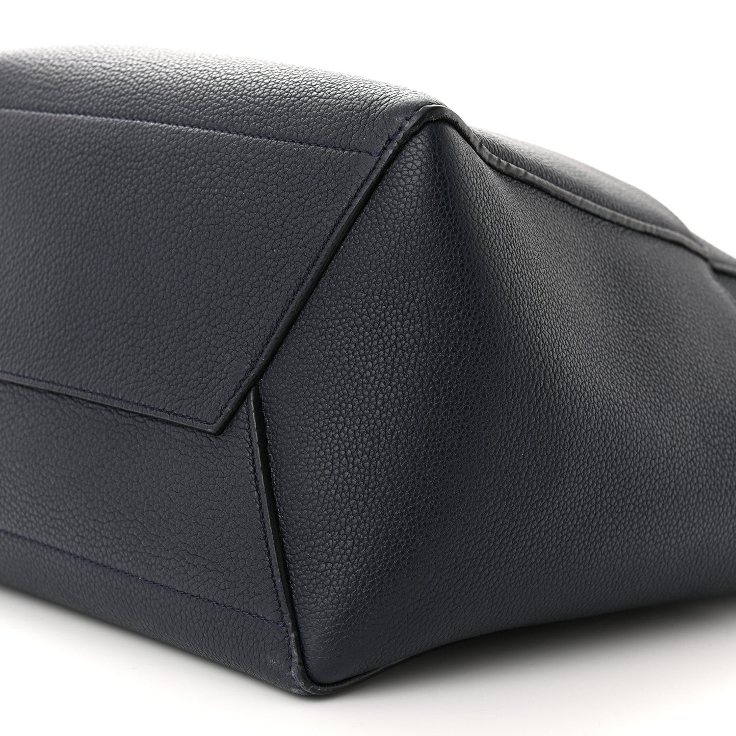 Celine Soft Grained Calfskin Sangle Bucket Bag Navy Blue 8 of 10