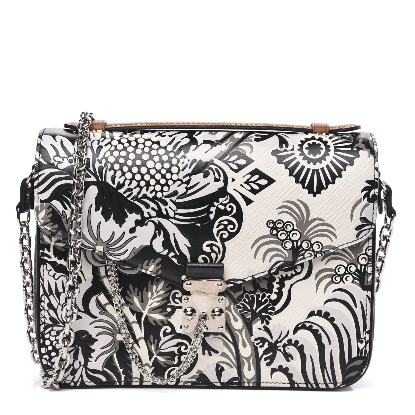 Epi Monogram Floral Pochette Metis Black White