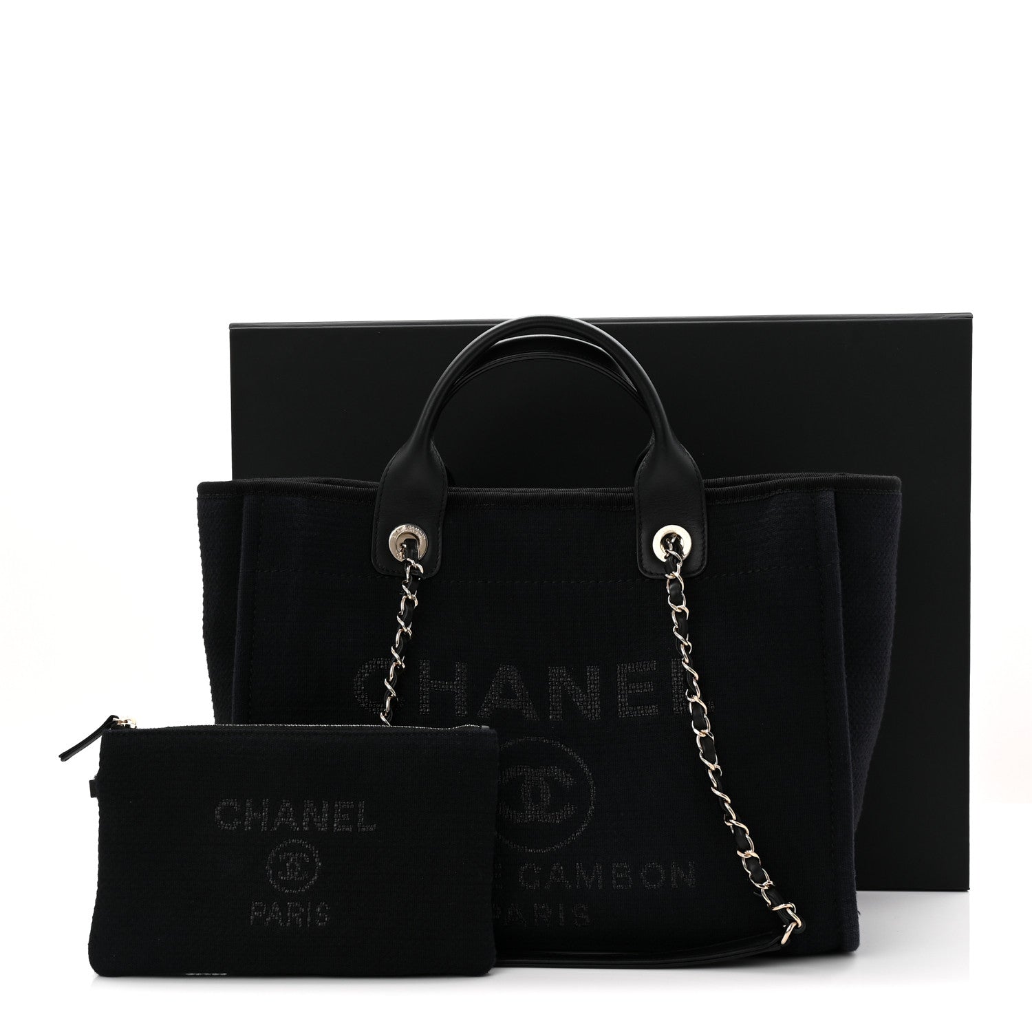 Chanel Mixed Fibers Small Deauville Tote Dark Blue 12 of 12