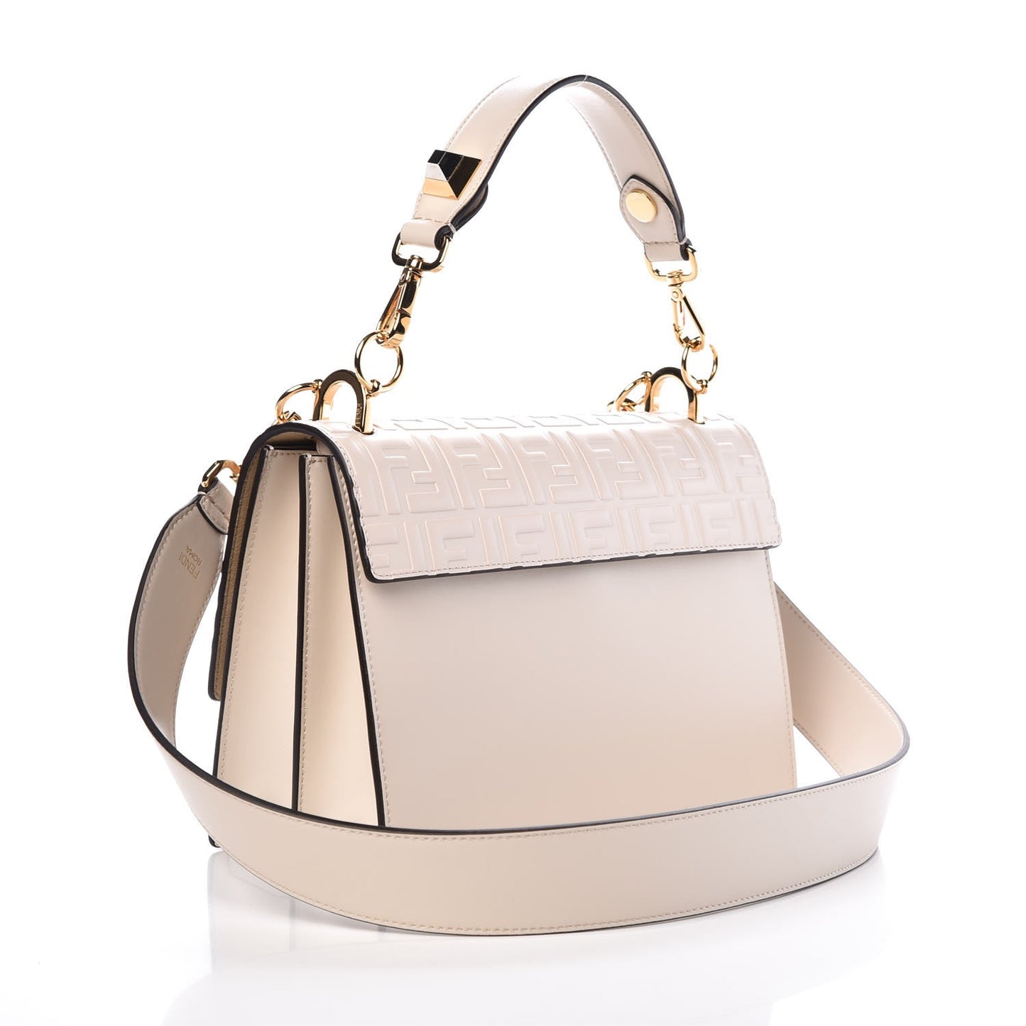 Vitello Liberty FF 1974 Embossed Kan I Shoulder Bag Camelia