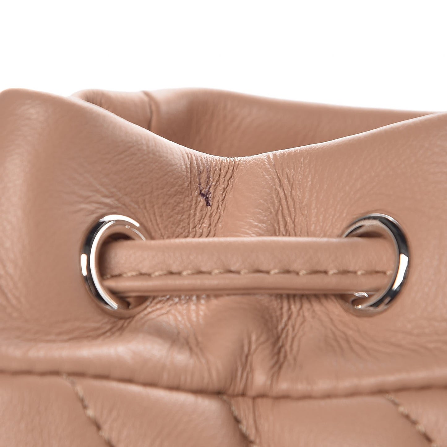 Calfskin Chevron Quilted Small Urban Spirit Backpack Beige