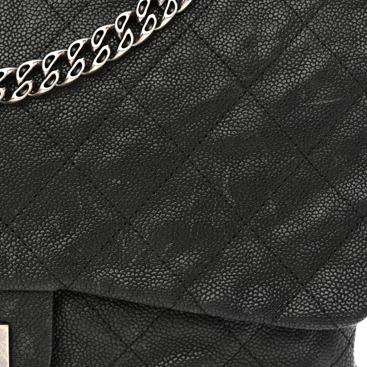 Chanel Washed Caviar Quilted 2.55 Reissue 227 Bijoux Chain Flap Black 11 of 11