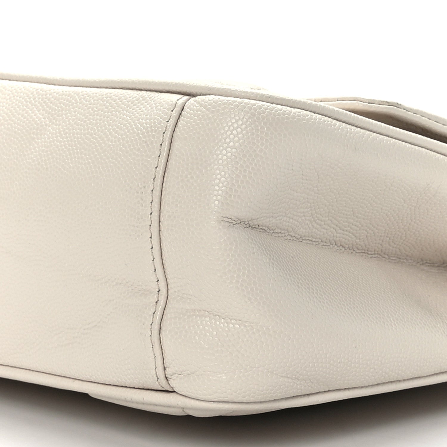 Salvatore Ferragamo Calfskin Quilted Gancini Flap Bag Bone 8 of 8