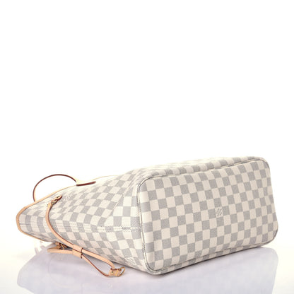 Louis Vuitton Damier Azur Neo Neverfull MM Rose Ballerine 4 of 9
