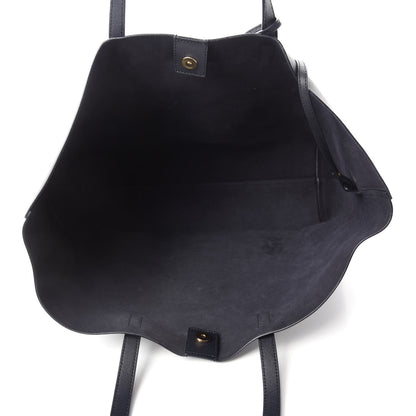 Saint Laurent Calfskin Large Shopping Tote Deep Marine 5 of 10