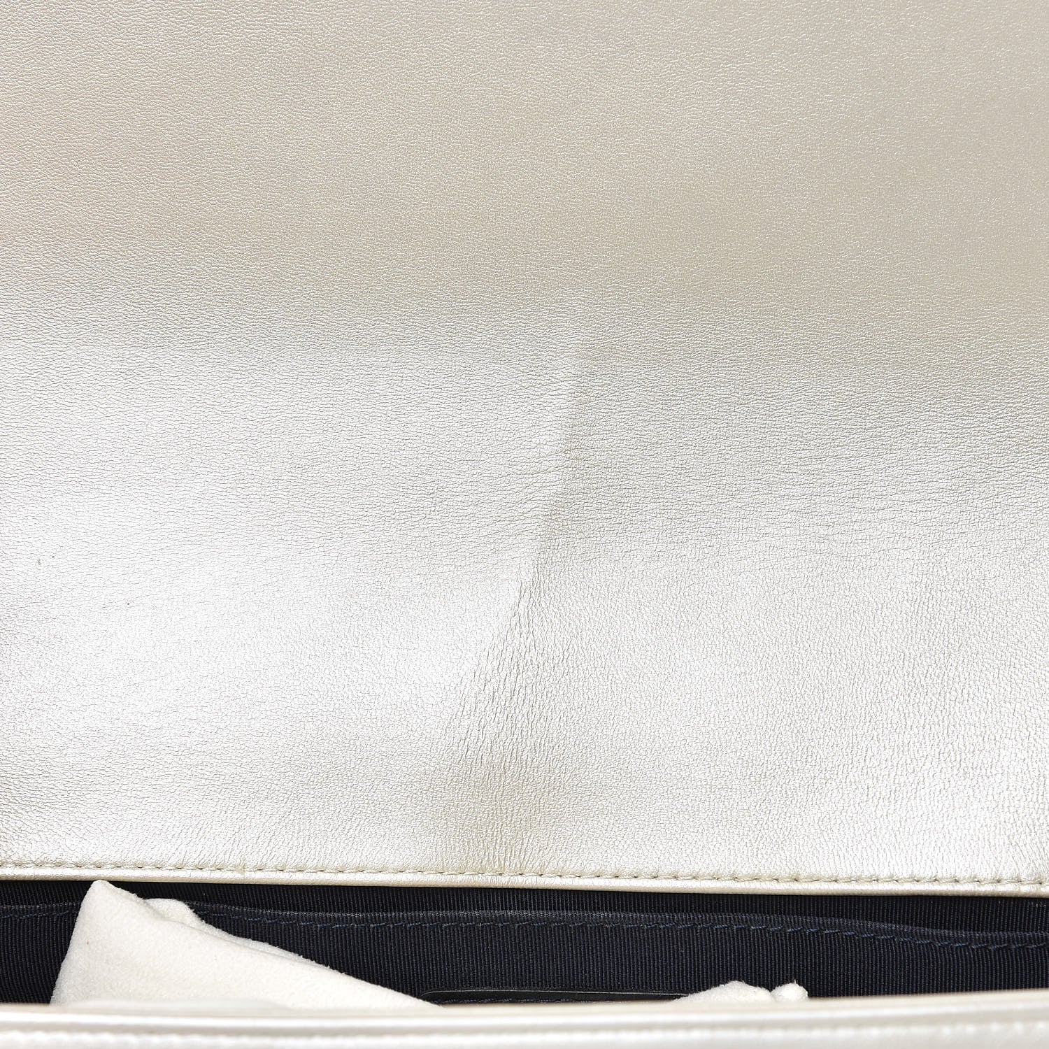 Chanel Lambskin Embossed Medium Boy Cube Flap White Red 14 of 17