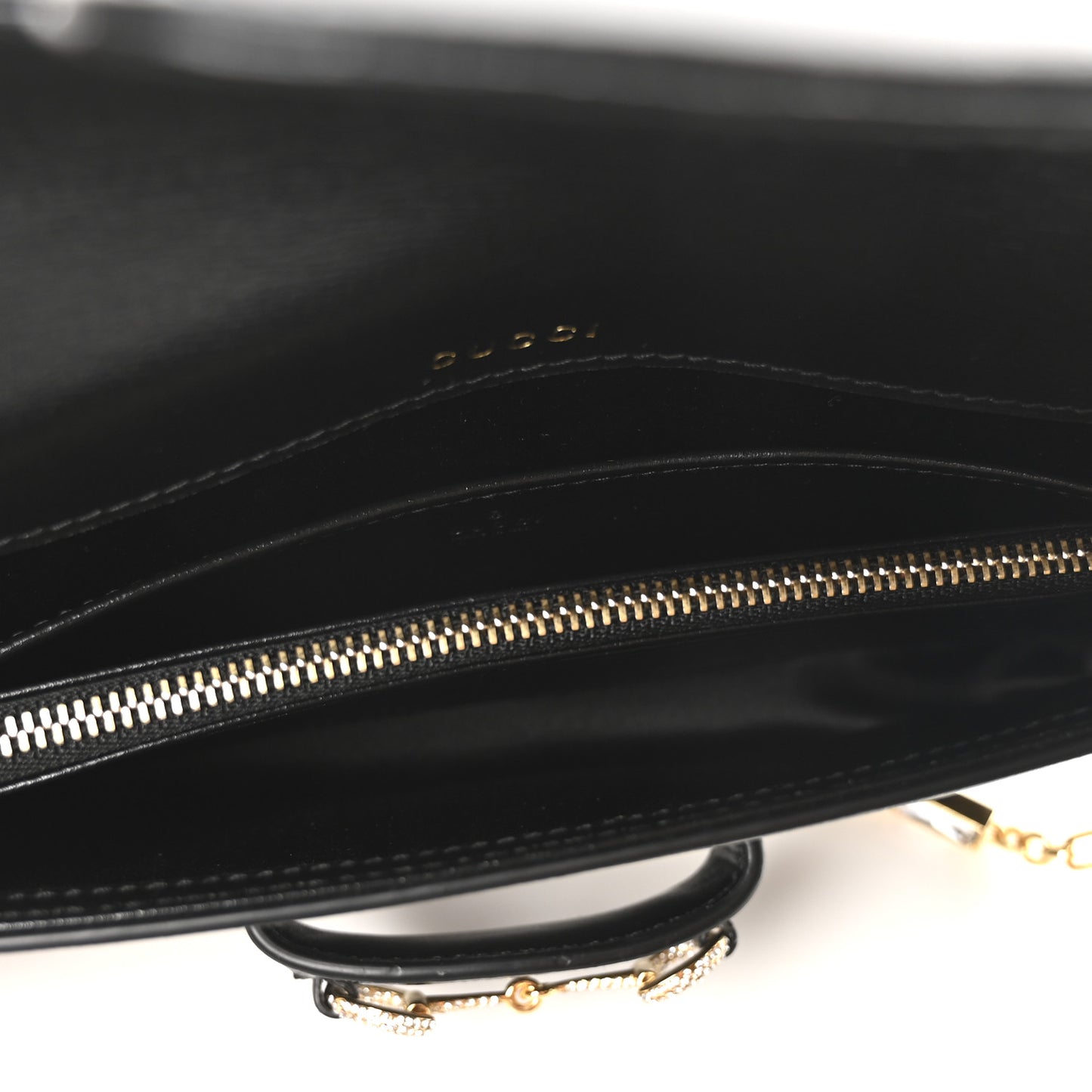 Azalea Calfskin Crystal Horsebit 1955 Mini Bag	 Black
