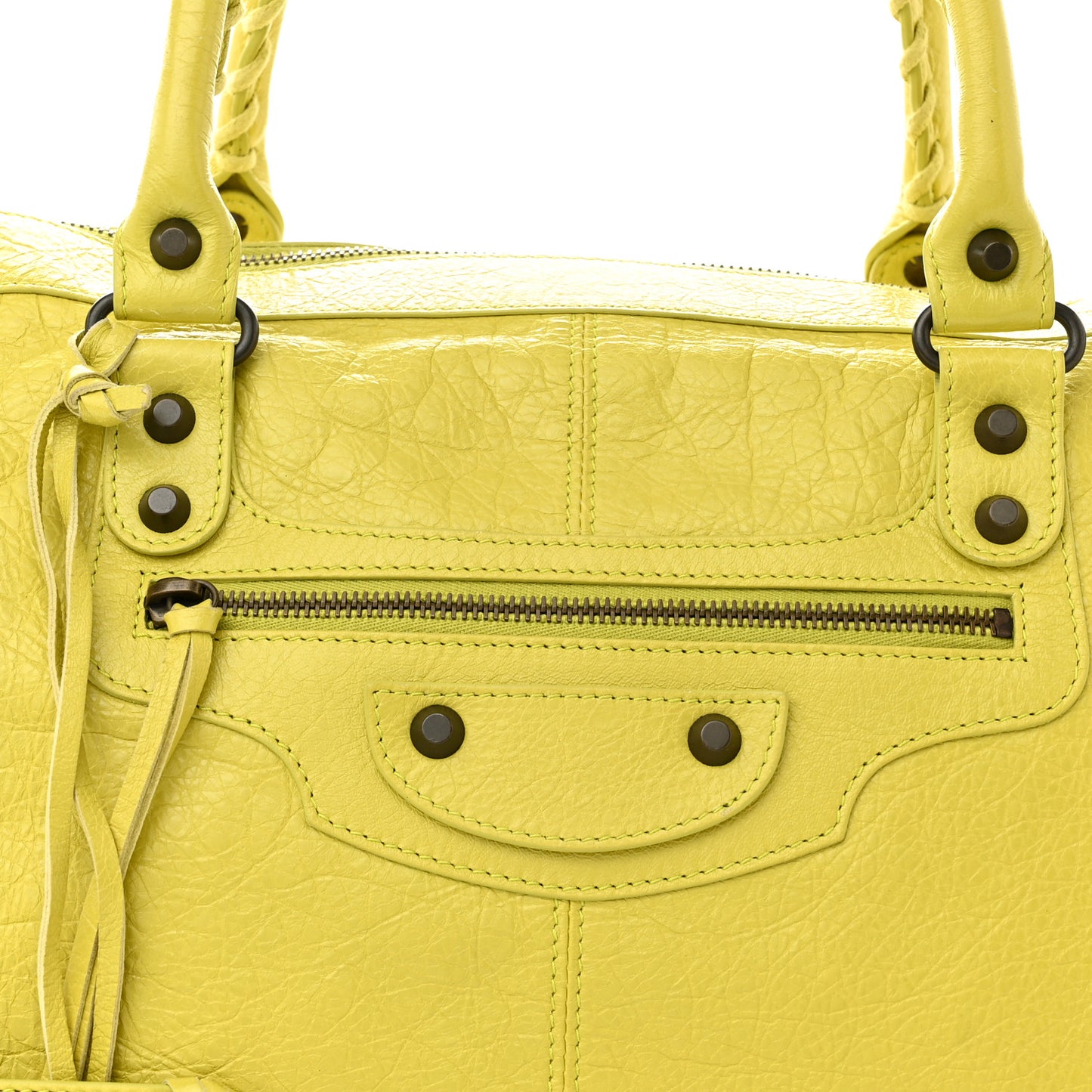 Agneau Classic Hardware Work Jaune Poussin