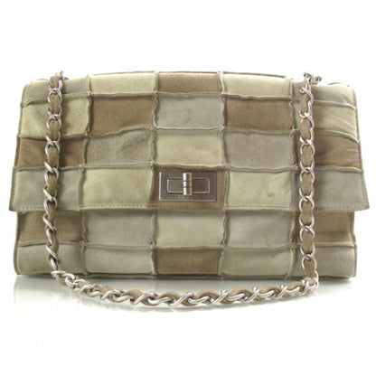 Chanel Suede Patchwork Medium Flap Beige 1 of 11