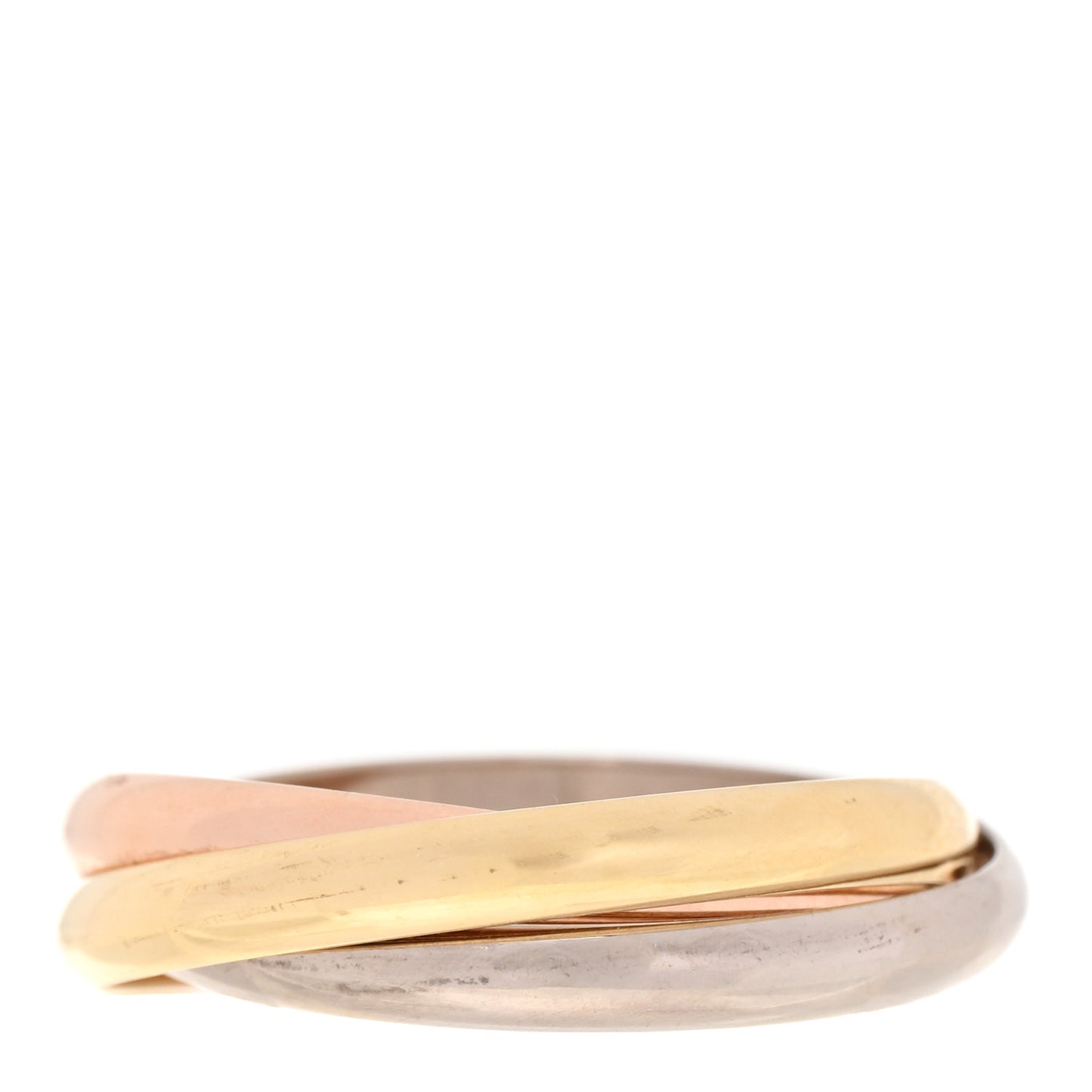 18K Pink Yellow White Gold Small Trinity Ring 62 10