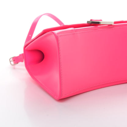 Balenciaga Shiny Box Calfskin Small Hourglass Top Handle Bag Hot Pink 11 of 13
