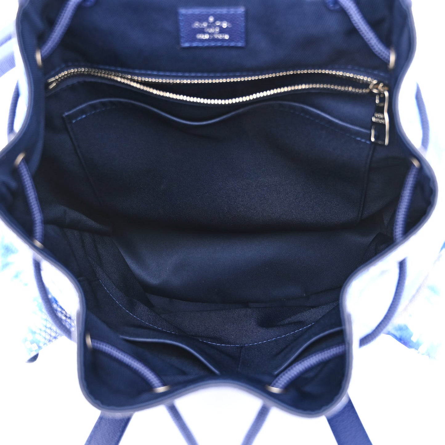 Cowhide Monogram Bandana Christopher MM Backpack Blue