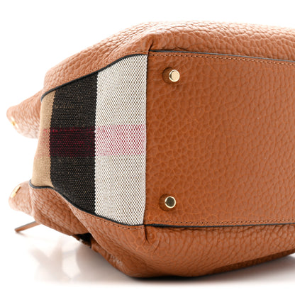 Burberry Grainy Calfskin House Check Small Maidstone Saddle Brown 9 of 10