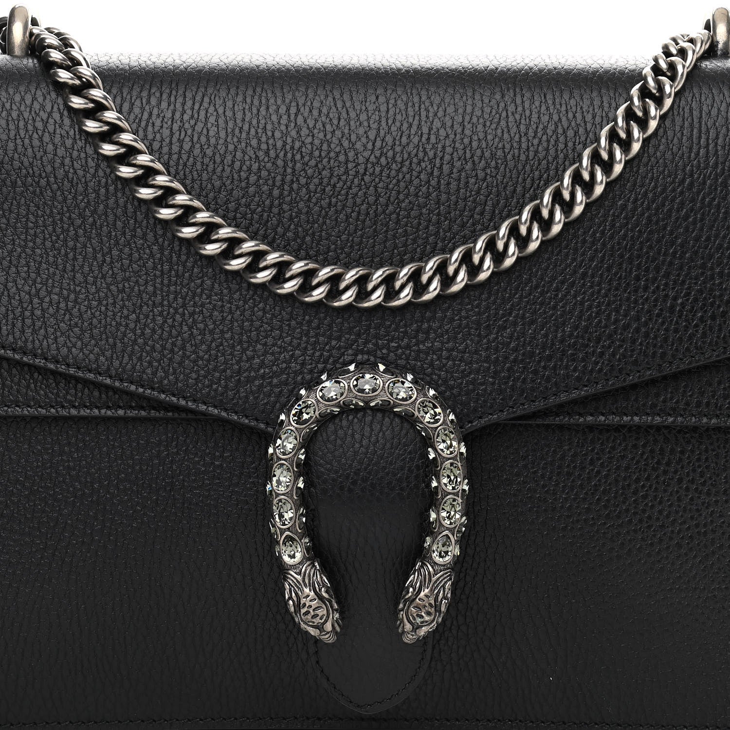 Gucci Dollar Calfskin Crystal Medium Dionysus Shoulder Bag Black Black Diamond 8 of 11
