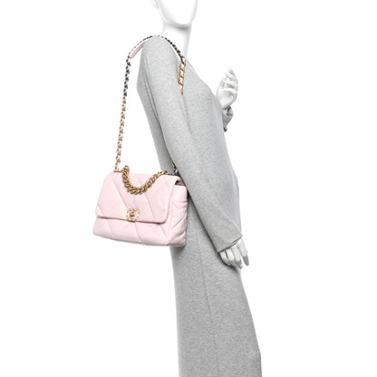Chanel Lambskin Quilted Large Chanel 19 Flap Light Pink 2 of 11