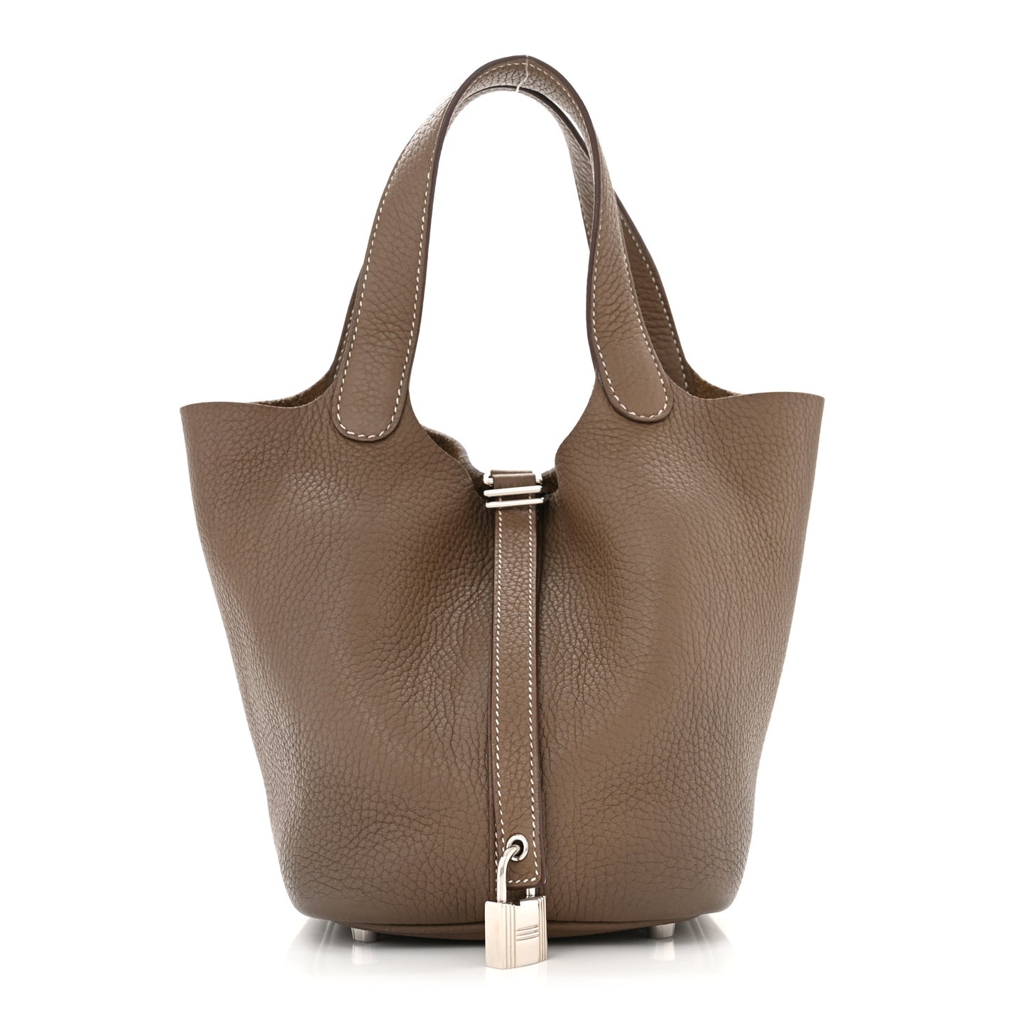 Taurillon Clemence Picotin Lock 18 PM Etoupe