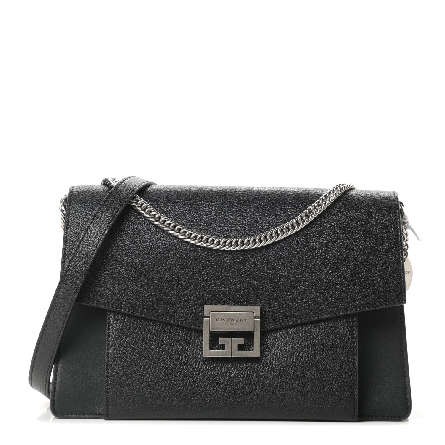 Givenchy Sugar Goatskin Medium GV3 Shoulder Bag Black 1 of 10