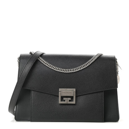 Givenchy Sugar Goatskin Medium GV3 Shoulder Bag Black 1 of 10
