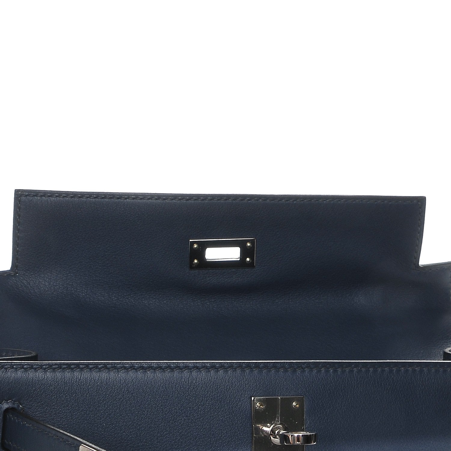 Hermes Swift Kelly Pochette Clutch Bleu de Prusse 10 of 19