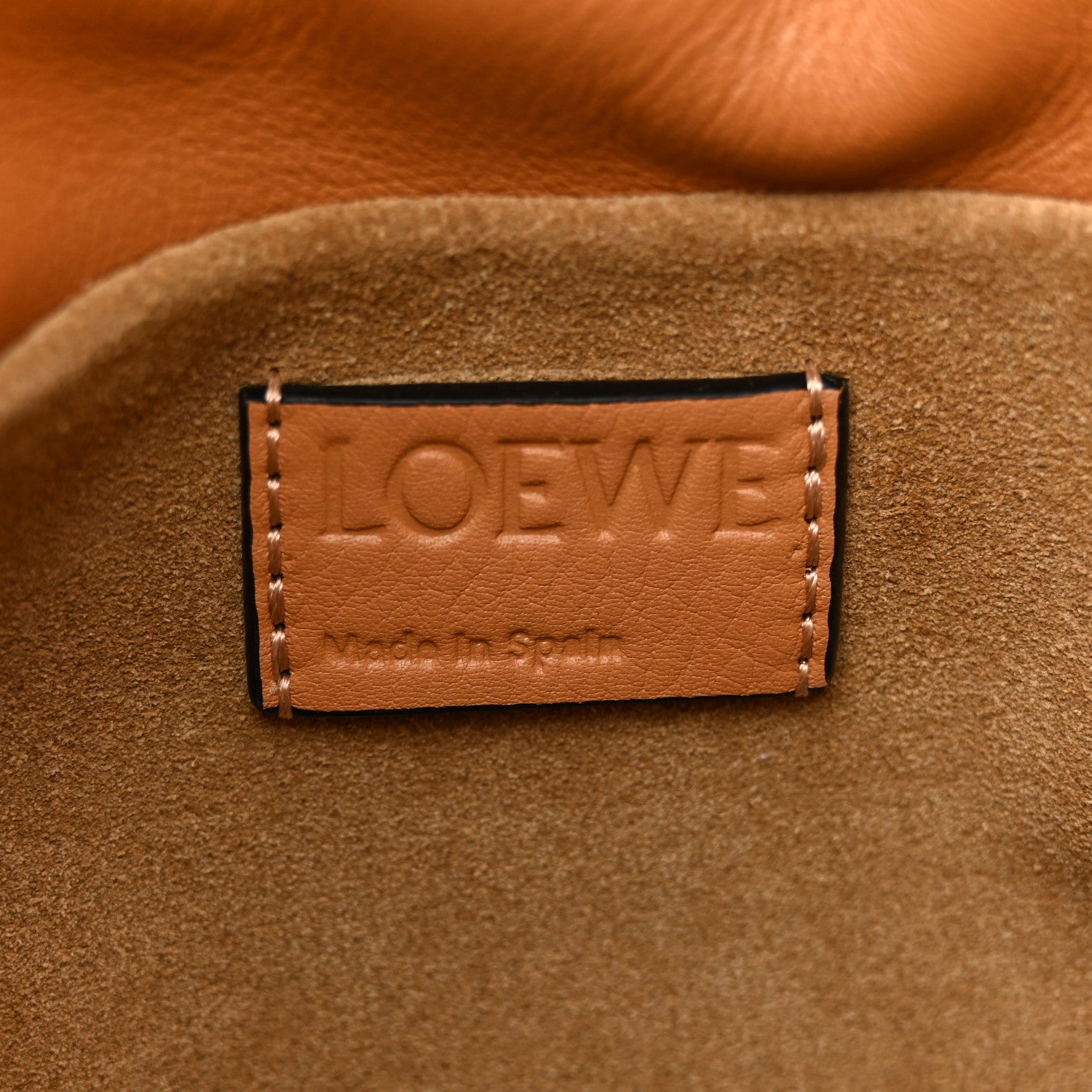 Loewe Calfskin Mini Flamenco Knot Clutch Warm Desert 6 of 10